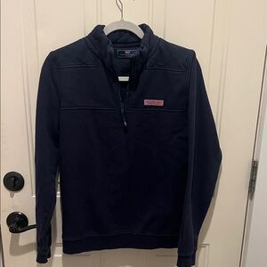 Vineyard Vines Men's Dark Blue Zip-Up Sweater